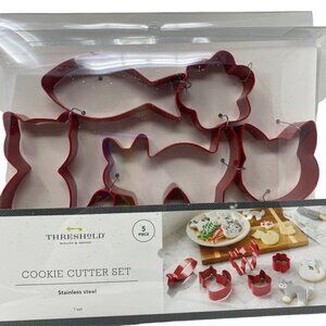 Threshold Cookie Cutter 5 Piece Stainless Steel Cat Theme Holiday Party